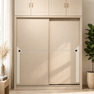 Tủ Quần Áo Cánh Lùa Kịch Trần Hiện Đại Phối Màu Nâu 1609#
