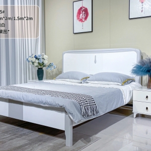 Giường Ngủ Hiện Đại Phối Màu Xám Trắng 8805# 