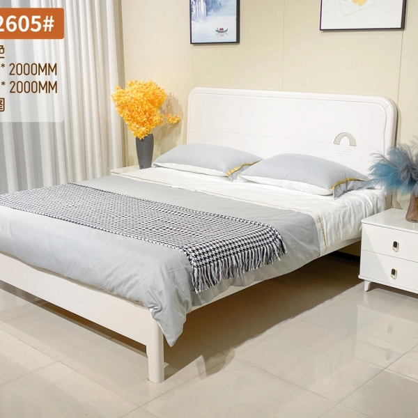 Giường Ngủ Hiện Đại Màu Kem 2605#